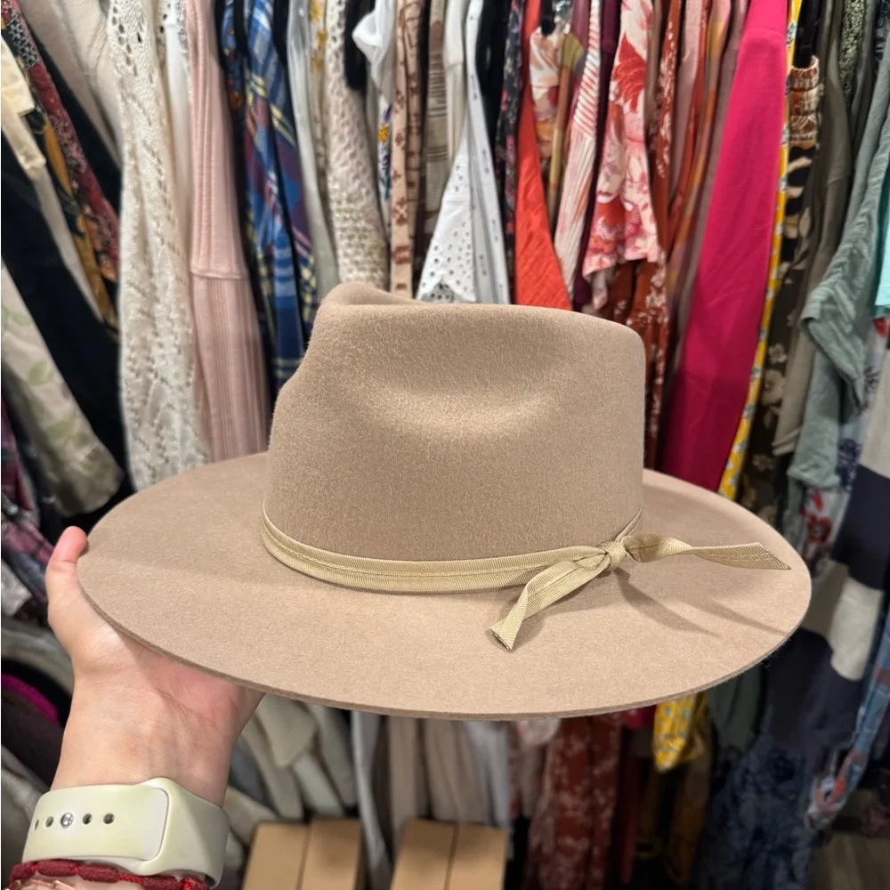 Lack Of Color Zulu Unisex Australian Wool Sand Beige Fedora Hat NEW - Picture 5 of 9